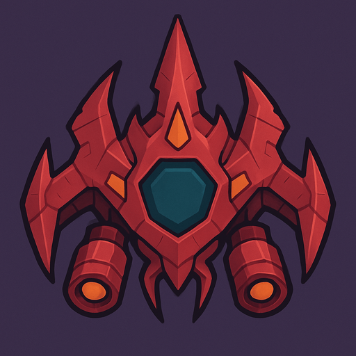 enemy space shape.
In-Game asset.  2d.  No shadows