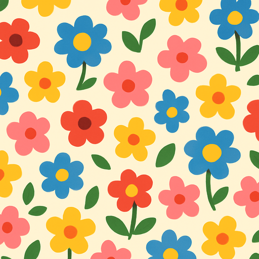 Fond d'écran fleurs mignonnes.
In-Game asset.  2d.  High contrast.  No shadows