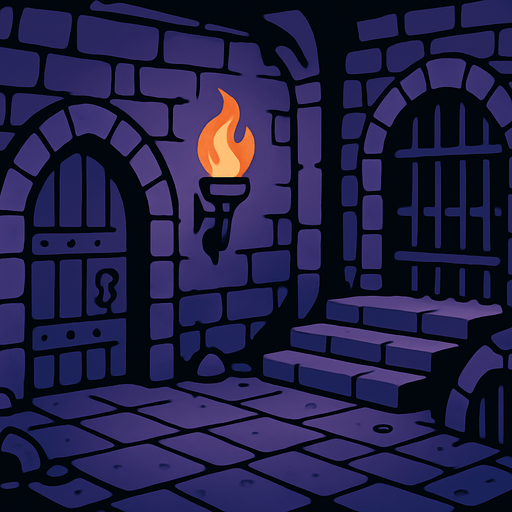 like a dungeon background.
In-Game asset.  2d.  High contrast.  No shadows