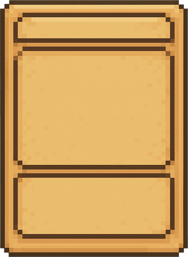 Make empty pixel art game card. #f3d296 color.
In-Game asset.  2d.  High quality.  No shadows