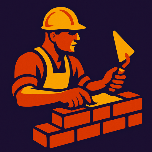 brick layer.
In-Game asset.  2d.  High contrast.  No shadows