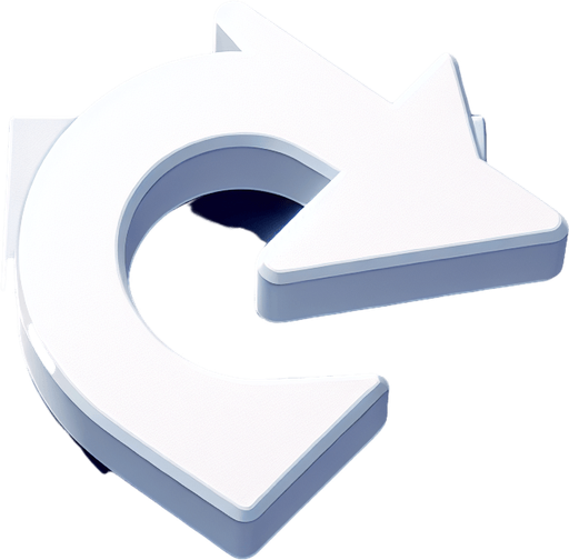 Arrow "backwards" or "undo".  White arrow, no background, 2d,.
Single Game Texture. In-Game asset. 2d. Blank background. High contrast. No shadows.