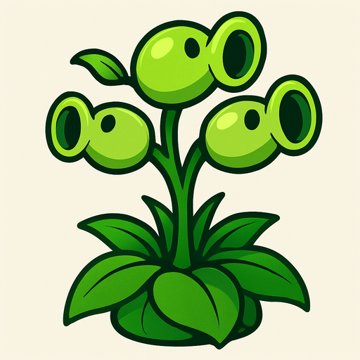 peashooterPod.
In-Game asset.  2d.  High contrast.  No shadows