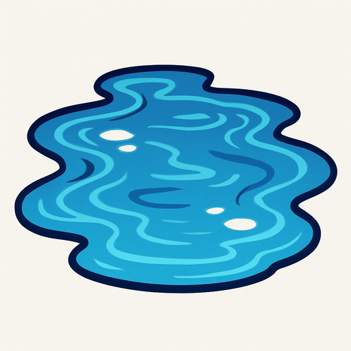 Water.
In-Game asset.  2d.  High contrast.  No shadows