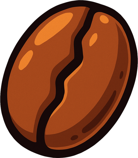 robusta bean.
In-Game asset.  2d.  High contrast.  No shadows