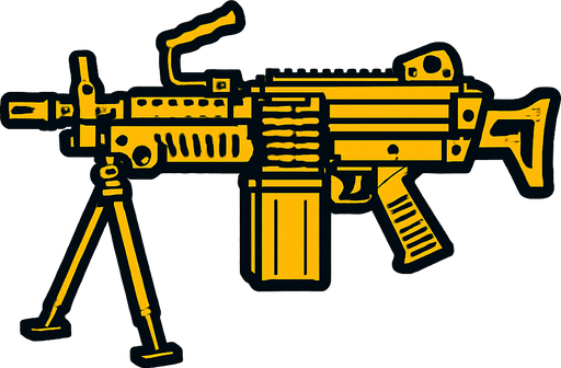 m249.
In-Game asset.  2d.  High contrast.  No shadows