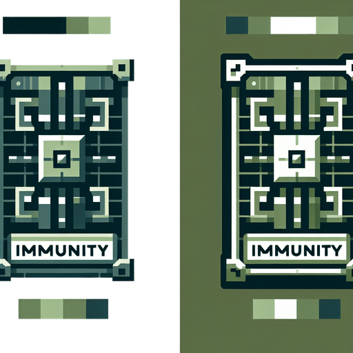 Single Game Texture. In-Game asset. 2d. flat minimalistic graphic. flat rectengular graphic that says "Immunity". Top view. Blank background. low contrast. No shadows. green color.
Single Game Texture. In-Game asset. 2d. Blank background. High contrast. No shadows.