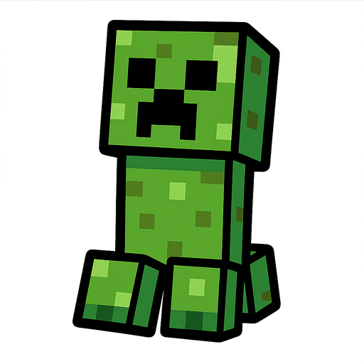 make very well known minecraft memes. single character. no writing..
In-Game asset.  2d.  High contrast.  No shadows