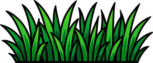 Line of grass.
In-Game asset.  2d.  High contrast.  No shadows