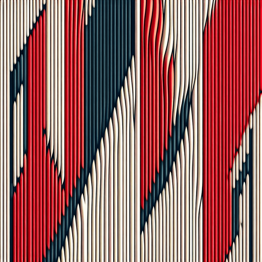 simple red and white vertical dashes.
