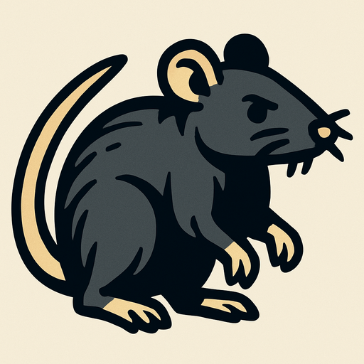 Rat.
In-Game asset.  2d.  High contrast.  No shadows
