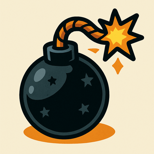 A bomb.
In-Game asset.  2d.  High contrast.  No shadows