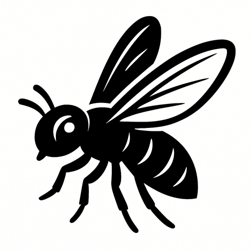 serangga hitam kecil terbang.
In-Game asset.  2d.  High contrast.  No shadows