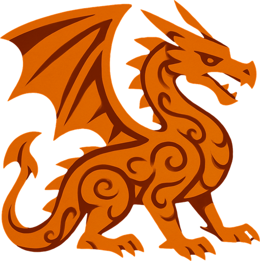 dragon deco.
In-Game asset.  2d.  High contrast.  No shadows