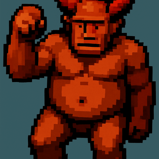 Right hand raised in a fist to attack.