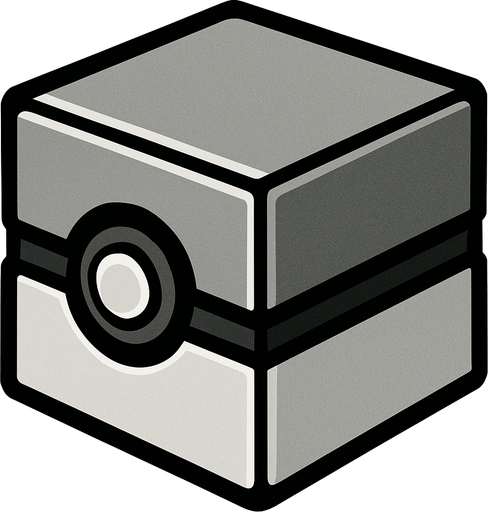 make a cube but like a pokeball and  make it for rare one make with grey and silver and white but do diffrently.
In-Game asset.  2d.  High contrast.  No shadows