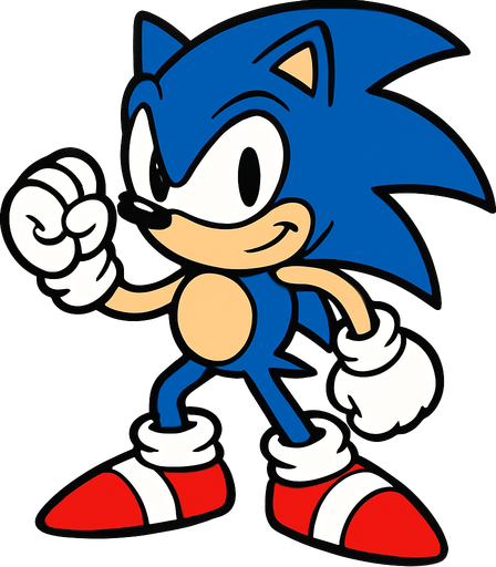 SONIC.
In-Game asset.  2d.  High contrast.  No shadows