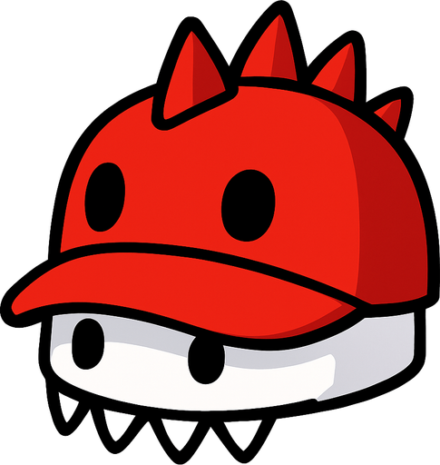 child roblox hat dinosaur red.
In-Game asset.  2d.  High contrast.  No shadows
