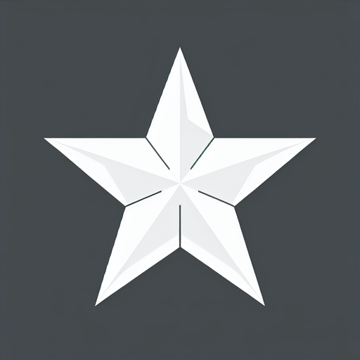 star. 2d. white..
Single Game Texture. In-Game asset. 2d. Blank background. High contrast. No shadows.