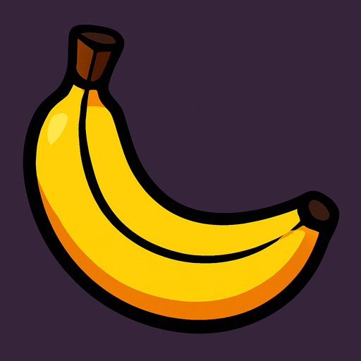Banana.
In-Game asset.  2d.  High contrast.  No shadows