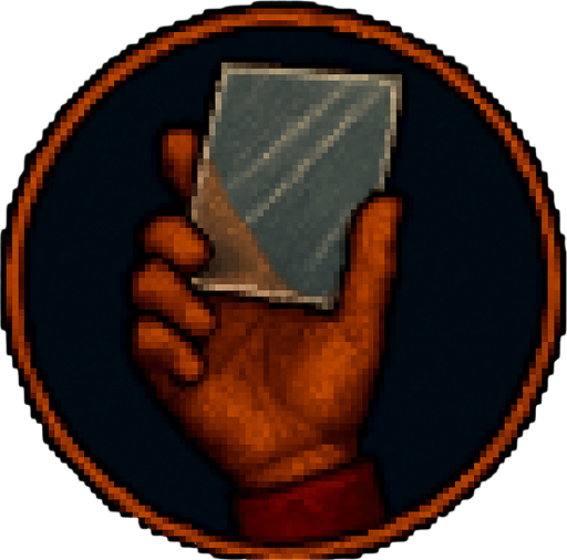 A hand with a piece of plastic