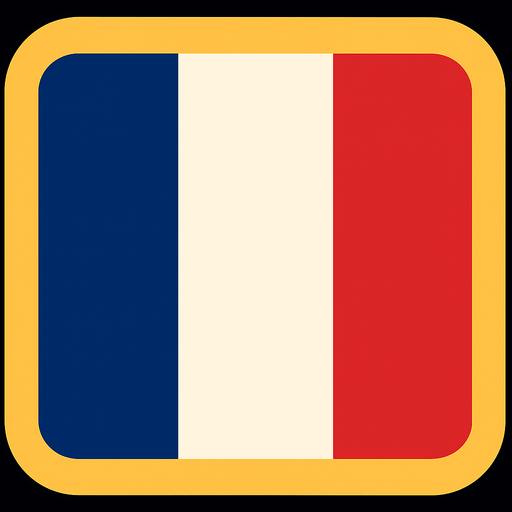 Заменить на французкий. Сохранить толщину рамки. Фон желтый