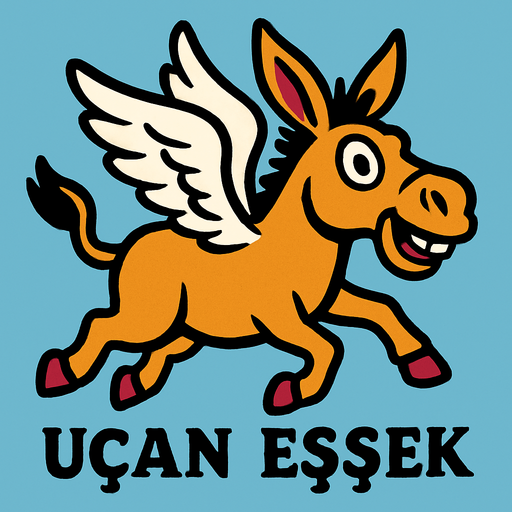 uçan eşşek.
In-Game asset.  2d.  High contrast.  No shadows