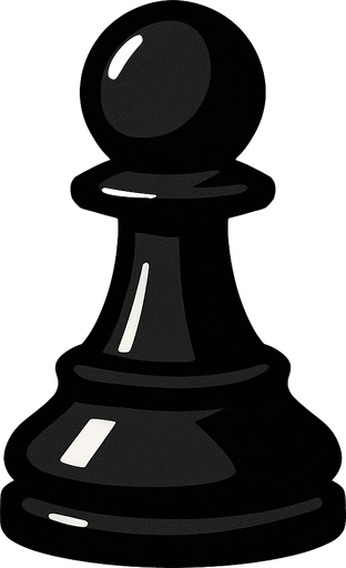 Black Pawn Chess.
In-Game asset.  2d.  High contrast.  No shadows