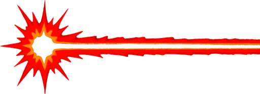 A huge Laser beam, red.
In-Game asset.  2d.  High contrast.  No shadows