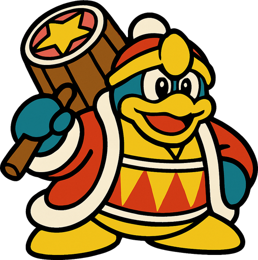 Dedede.
In-Game asset.  2d.  High contrast.  No shadows