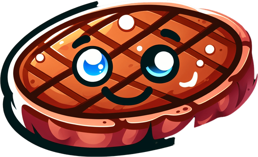 a cartoon steak