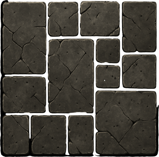 street tile on top viewing.
In-Game asset.  2d.  High contrast