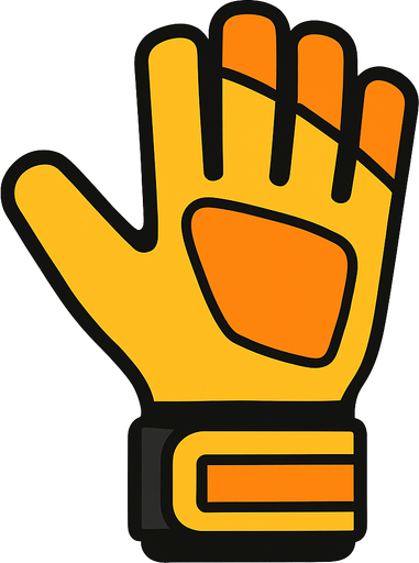 futbol kaleci eldiveni.
In-Game asset.  2d.  High contrast.  No shadows