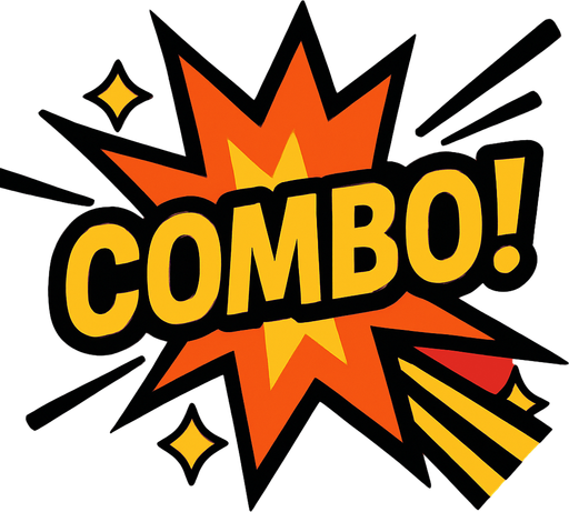 combo effect.
In-Game asset.  2d.  High contrast.  No shadows