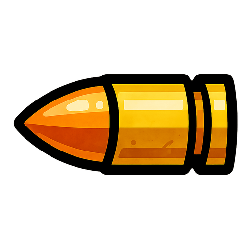 playerBullet.
In-Game asset.  2d.  High contrast.  No shadows