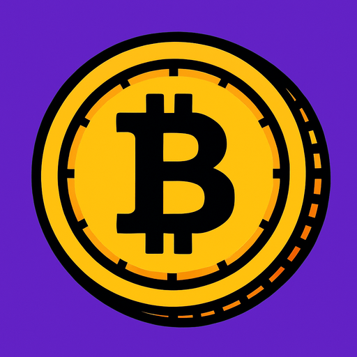 Bitcoin.
In-Game asset.  2d.  High contrast.  No shadows