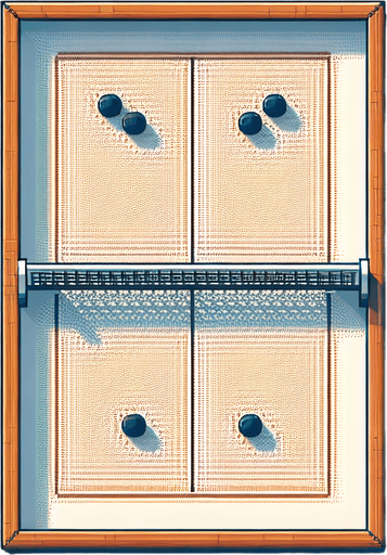 Pong table. Top view facing screen.
Single Game Texture.  In-Game asset.  2d.  Blank background.  High contrast.  No shadows