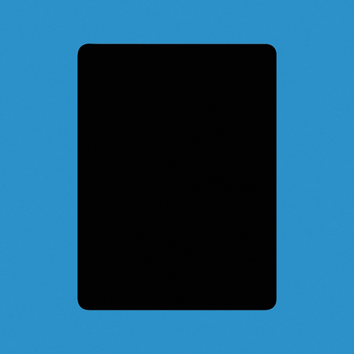 black rectangle.
In-Game asset.  2d.  High contrast.  No shadows