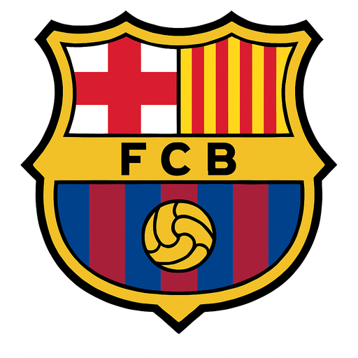 Barcelona logo oluştur.
In-Game asset.  High contrast.  No shadows