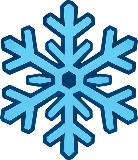 snow Flake top view.
In-Game asset.  2d.  High contrast.  No shadows
