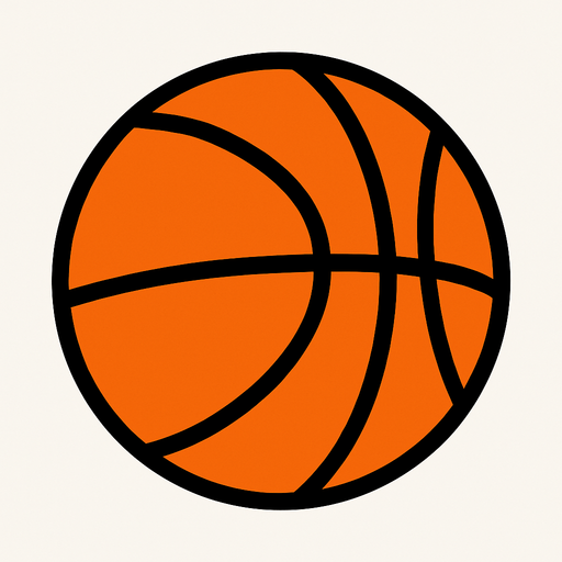 Basketball ball.
In-Game asset.  2d.  High contrast.  No shadows