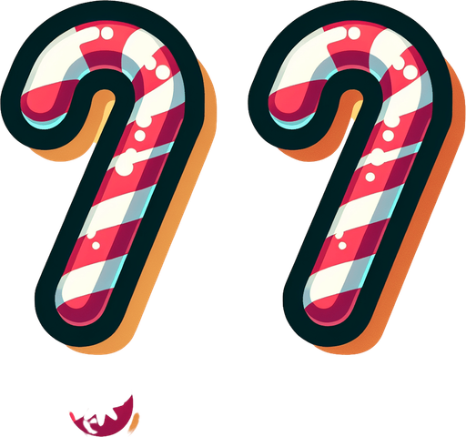 Cartoon Christmas candy cane
Single Game Texture. In-Game asset. 2d. Blank background. High contrast. No shadows.