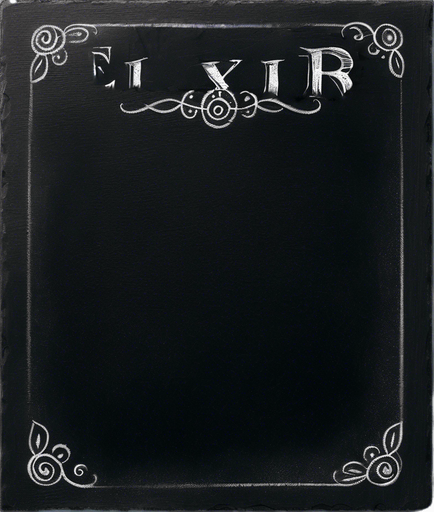 Write Word "ELIXIR" in chalk