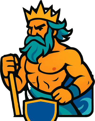 poseidon card.
In-Game asset.  2d.  High contrast.  No shadows