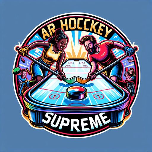 Air hockey logo.