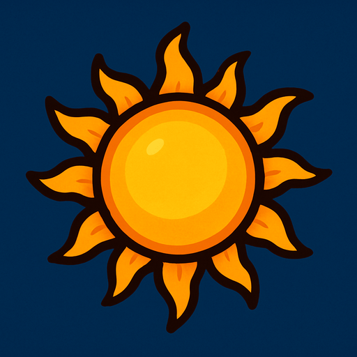 sun.
In-Game asset.  2d.  High contrast.  No shadows
