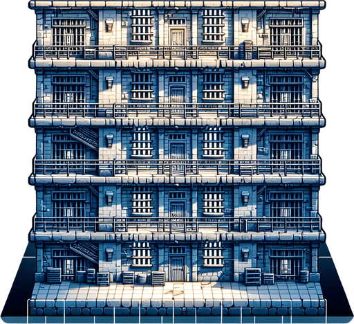 make a prison
Single Game Texture. In-Game asset. 2d. Blank background. High contrast. No shadows.