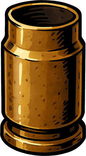 empty bullet cap.
In-Game asset.  High contrast.  No shadows