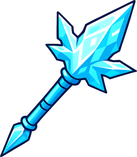 Ice Spear  inspired by Pokemon and Digimon.
In-Game asset.  2d.  High contrast.  No shadows