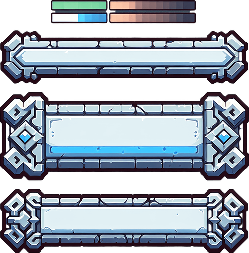 A power bar Single Game Texture. In-Game asset. 2d. Blank background. High contrast. No shadows.
